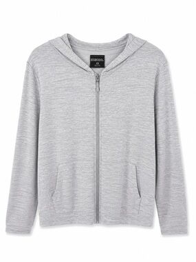BE COOL Men’s Light Gray Zip-Up Hoodie Sweater
